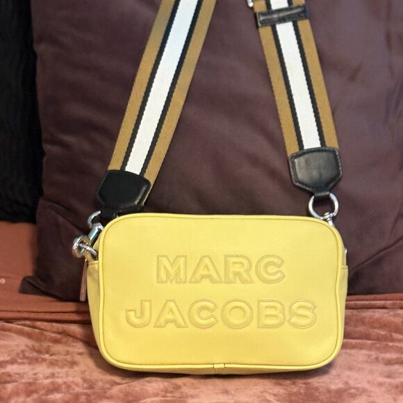Marc Jacobs Flash Leather Shoulder Bag Lemon - Picture 6 of 14